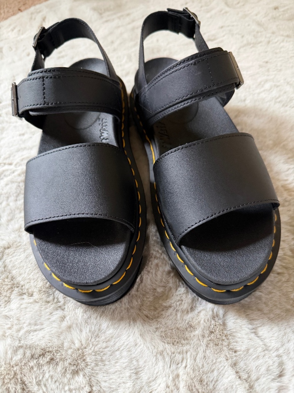 Dr Martin black sandals as new size 9